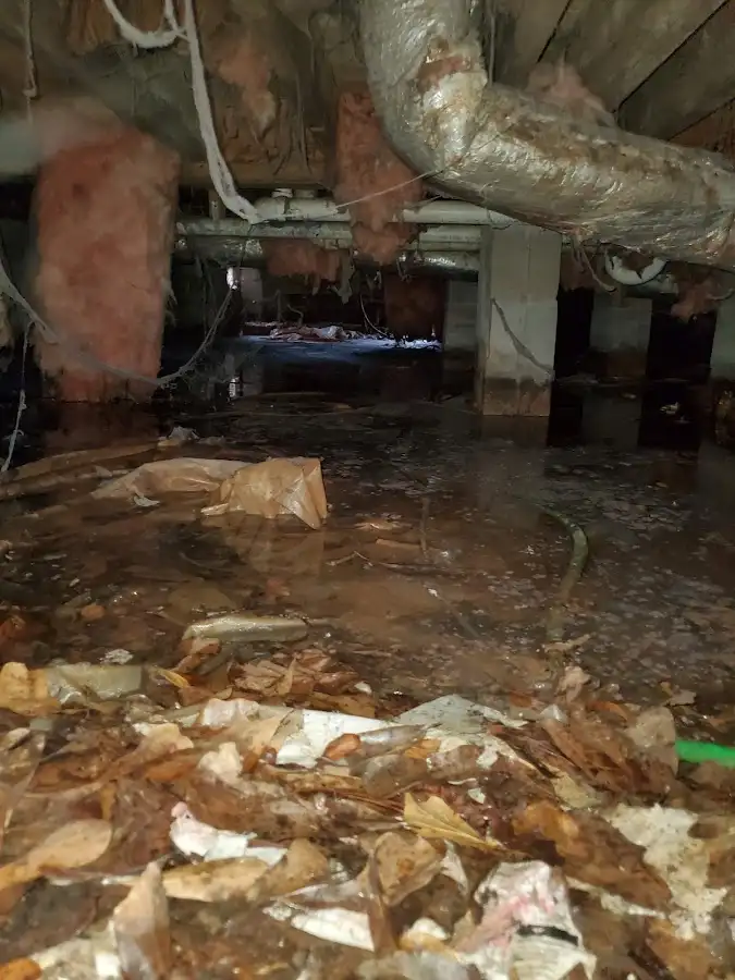 Crawl space flood assessment for Commercial Water Damage Restoration in Paducah